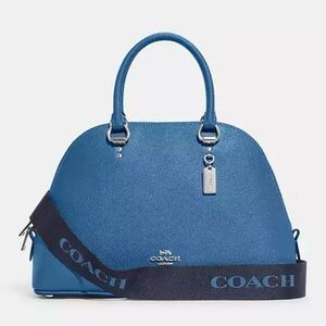 Coach Blue Satchel Bag with Elegant Design